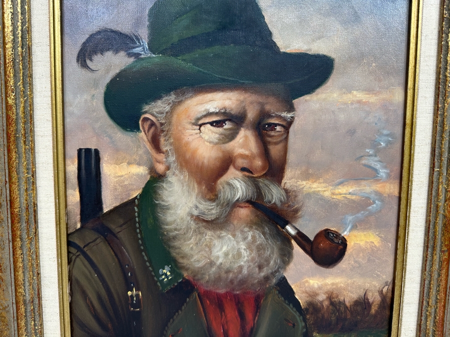 Hetegehem (b. 1899, Germany) Original Portrait Painting 12 X 16 Framed 20 X 24.5 [Photo 6]