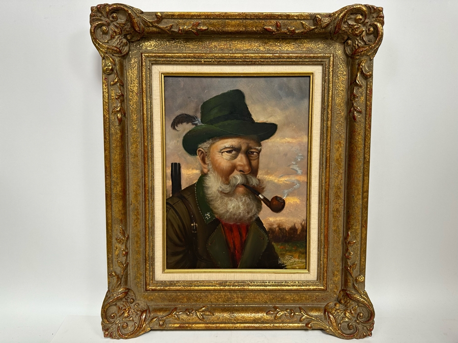 Hetegehem (b. 1899, Germany) Original Portrait Painting 12 X 16 Framed 20 X 24.5 [Photo 3]