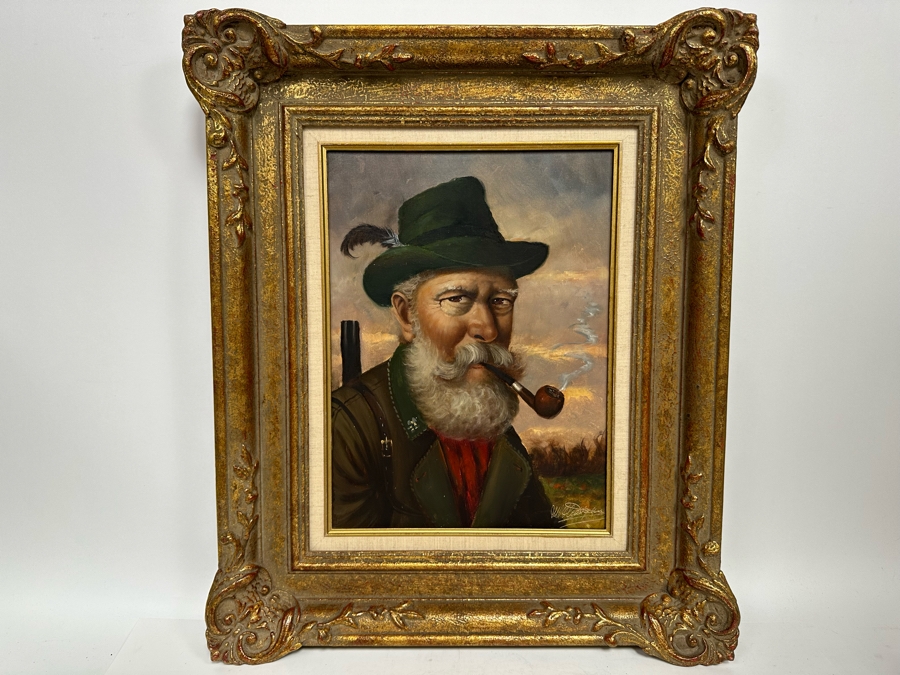 Hetegehem (b. 1899, Germany) Original Portrait Painting 12 X 16 Framed 20 X 24.5 [Photo 2]