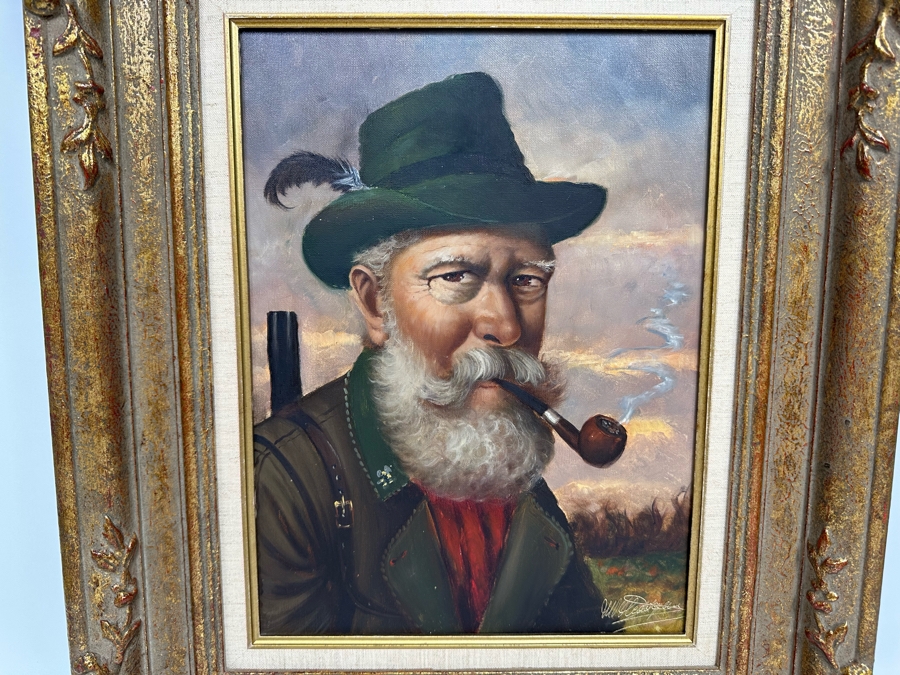 Hetegehem (b. 1899, Germany) Original Portrait Painting 12 X 16 Framed 20 X 24.5 [Photo 4]