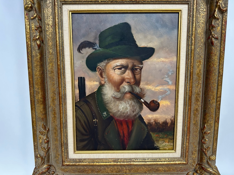 Hetegehem (b. 1899, Germany) Original Portrait Painting 12 X 16 Framed 20 X 24.5 [Photo 7]