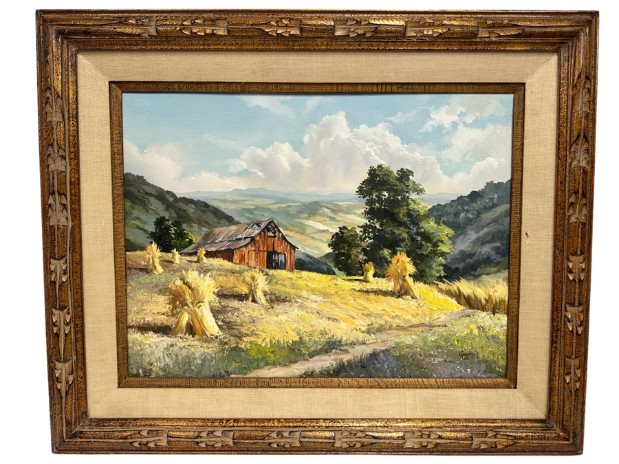 Linda Lee Original Landscape Painting On Canvas 24 X 18 Framed 32 X 26