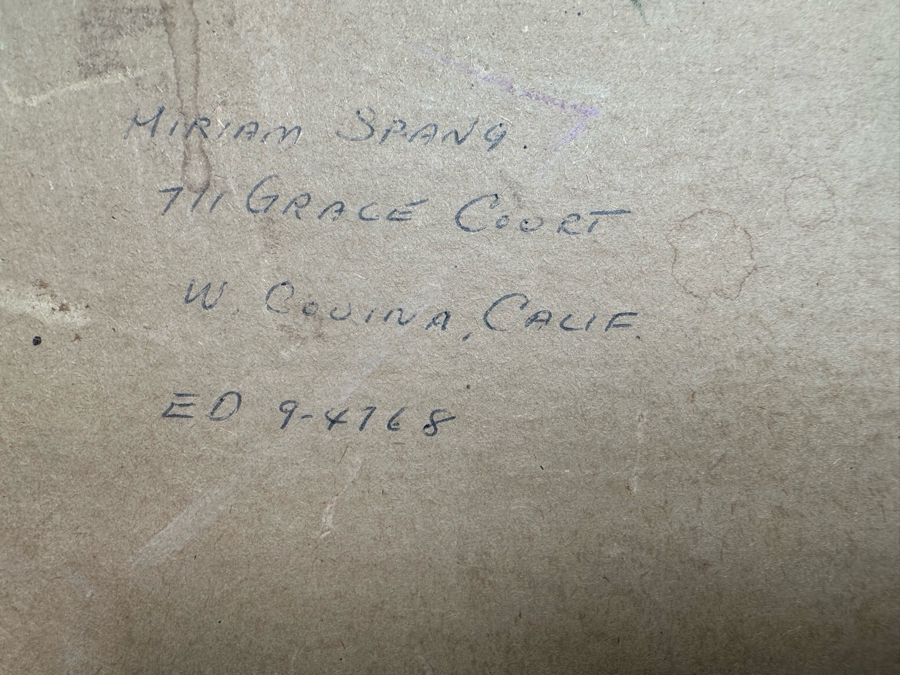 Miriam Spang 1957 Original Seascape Painting Titled Haystack Rock On Board 24 X 18 Framed 31.5 X 25.5 [Photo 12]