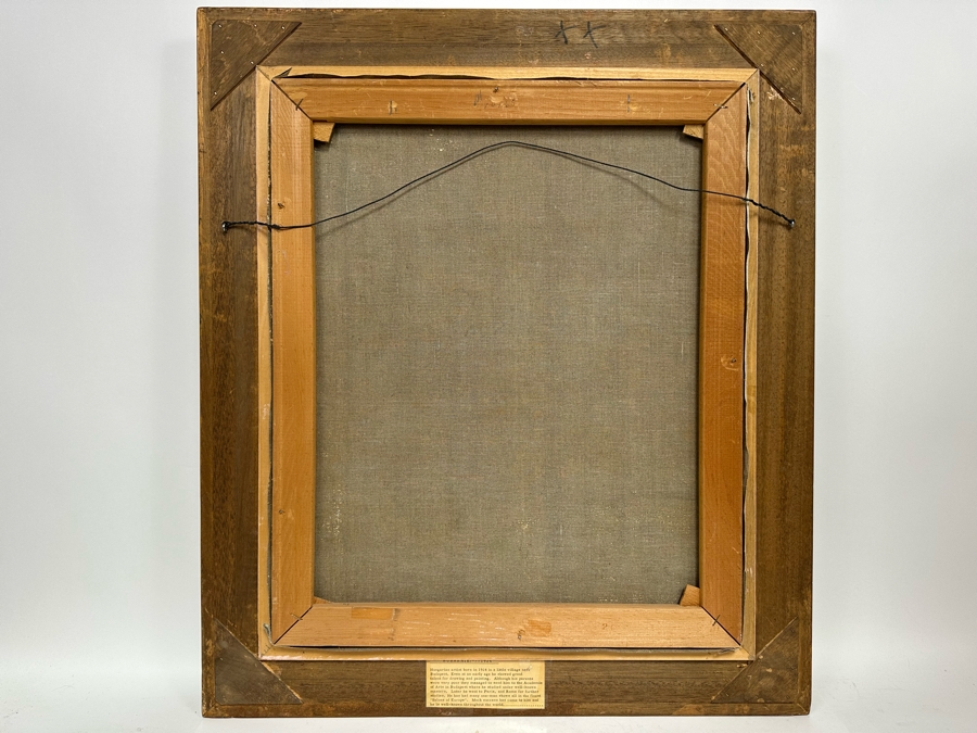 Gyula Bubarnik (1924-2010, Hungary) Original Still Life Painting On Canvas 20 X 24 Framed 27 X 31 [Photo 15]