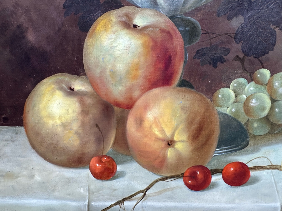 Gyula Bubarnik (1924-2010, Hungary) Original Still Life Painting On Canvas 20 X 24 Framed 27 X 31 [Photo 8]