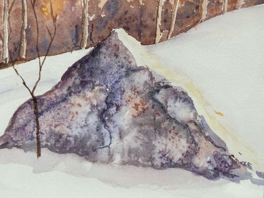 Edna Glasbrenner Original Watercolor Landscape Painting On Paper 11 X 16 Framed 18 X 22 [Photo 5]