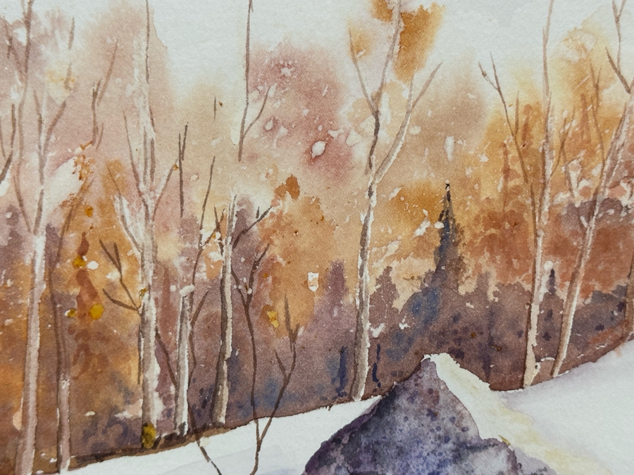 Edna Glasbrenner Original Watercolor Landscape Painting On Paper 11 X 16 Framed 18 X 22 [Photo 6]