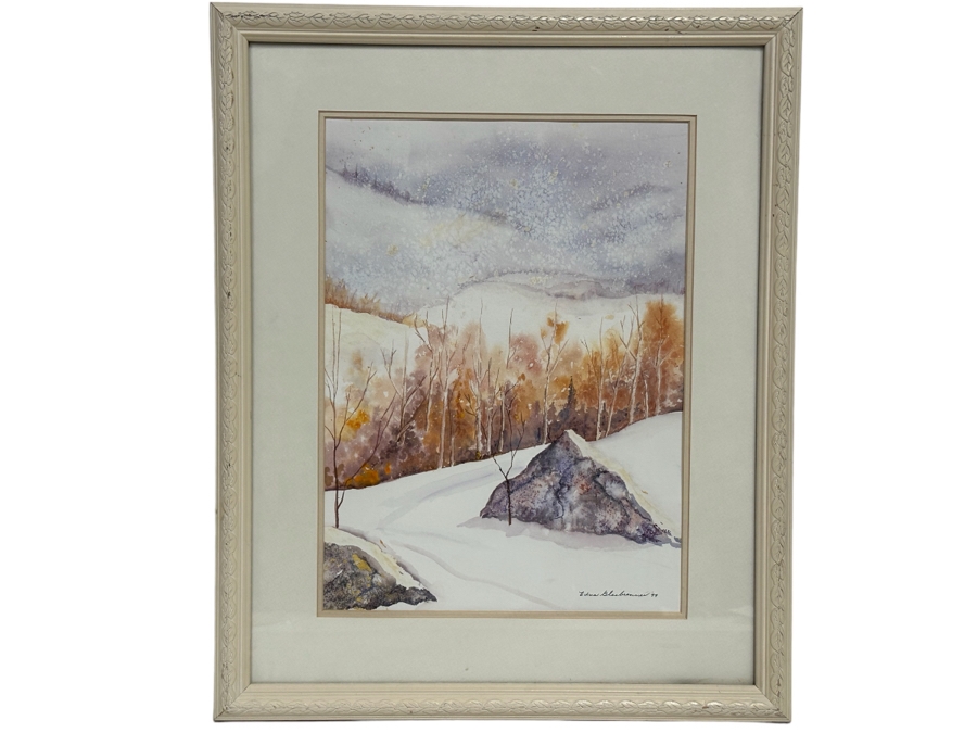 Edna Glasbrenner Original Watercolor Landscape Painting On Paper 11 X 16 Framed 18 X 22 [Photo 2]