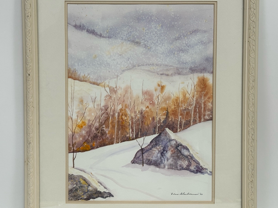 Edna Glasbrenner Original Watercolor Landscape Painting On Paper 11 X 16 Framed 18 X 22 [Photo 3]