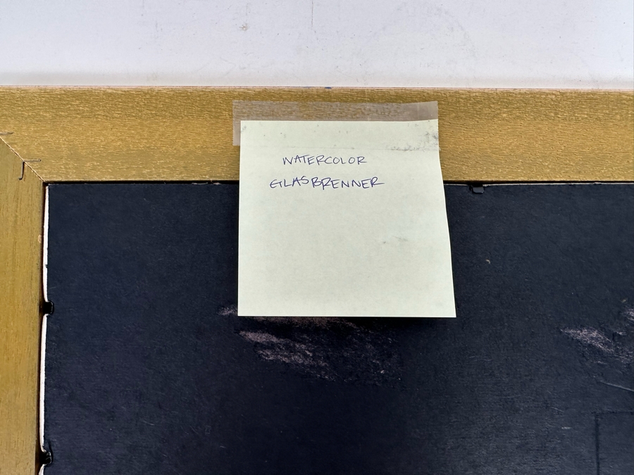 Edna Glasbrenner Original Watercolor Painting On Paper Of Seashell 6 X 4 Framed 13 X 11 [Photo 9]