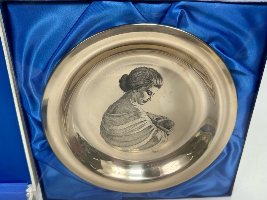 Sterling Silver 1972 Franklin Mint Mother's Day Plate Limited Edition Solid Sterling Silver Sealed New Old Stock 6oz [Photo 11]