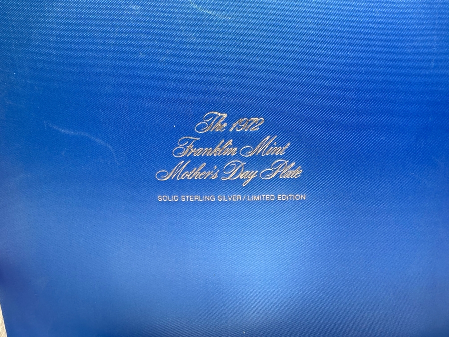Sterling Silver 1972 Franklin Mint Mother's Day Plate Limited Edition Solid Sterling Silver Sealed New Old Stock 6oz [Photo 6]