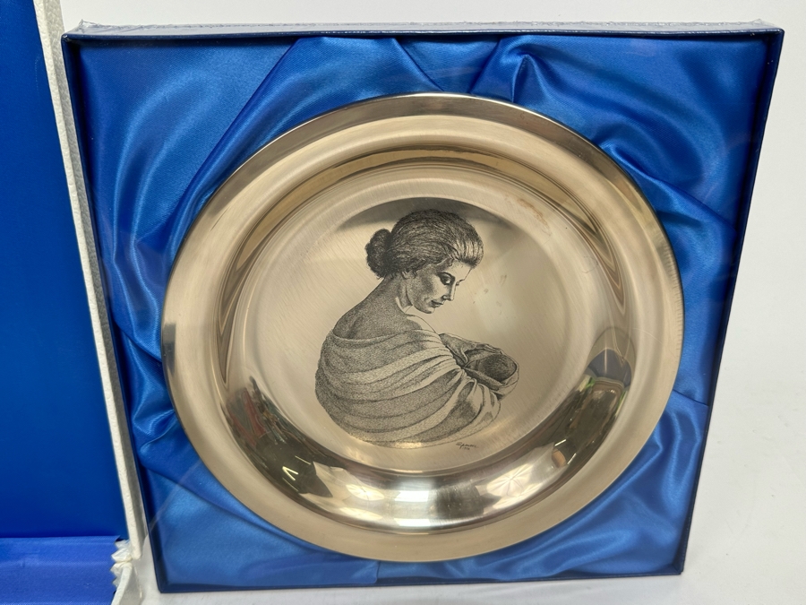 Sterling Silver 1972 Franklin Mint Mother's Day Plate Limited Edition Solid Sterling Silver Sealed New Old Stock 6oz [Photo 10]