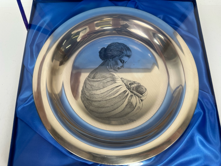Sterling Silver 1972 Franklin Mint Mother's Day Plate Limited Edition Solid Sterling Silver Sealed New Old Stock 6oz [Photo 4]
