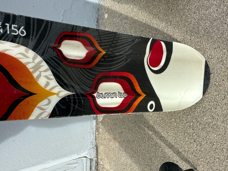 K2 Burnin Luv Skis 156 With Marker Bindings And LEKI Ventrix Carbon Poles [Photo 7]