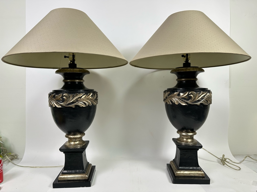 Pair Of Casual Lamps Table Lamps 33H [Photo 3]