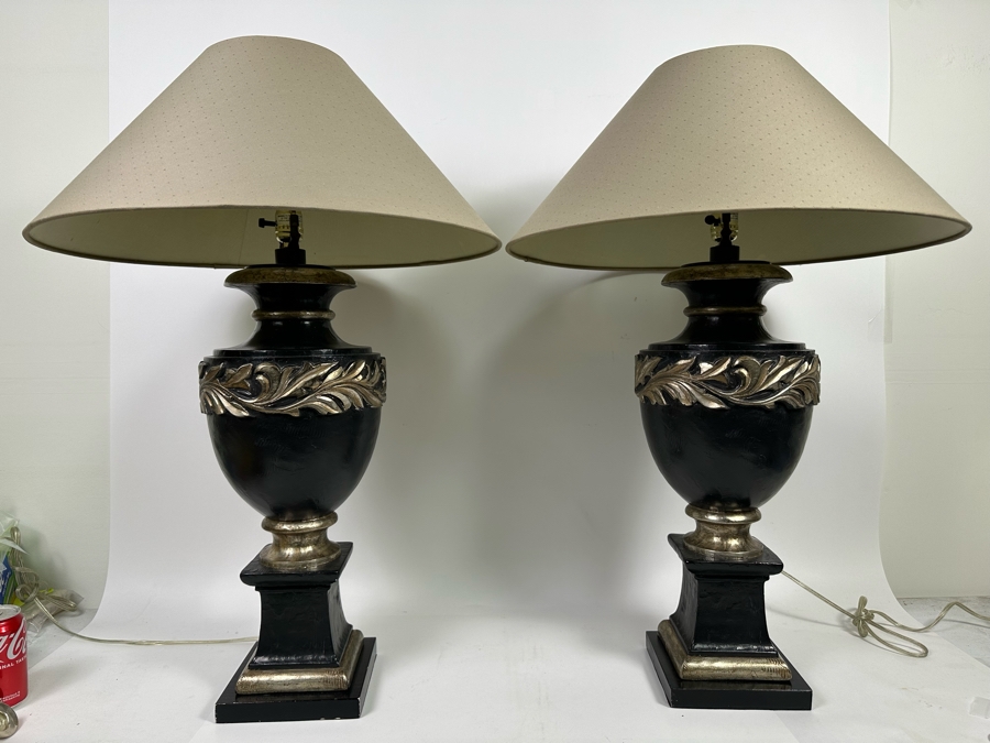 Pair Of Casual Lamps Table Lamps 33H [Photo 4]