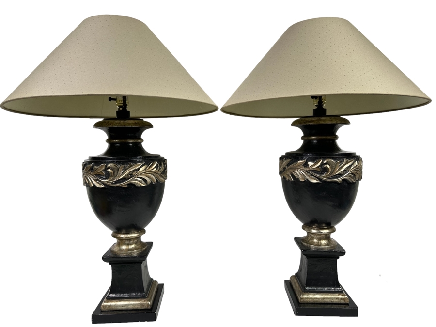 Pair Of Casual Lamps Table Lamps 33H