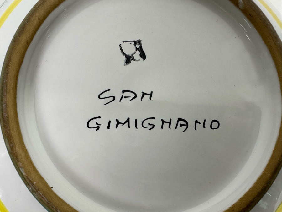 Hand Painted Italian Bowls Signed San Gimignano (1) 12R (3) 6R [Photo 8]