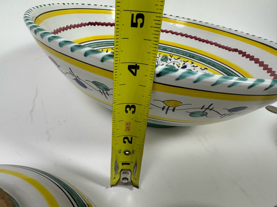 Hand Painted Italian Bowls Signed San Gimignano (1) 12R (3) 6R [Photo 11]
