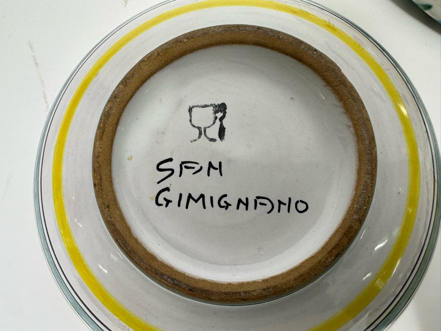 Hand Painted Italian Bowls Signed San Gimignano (1) 12R (3) 6R [Photo 9]