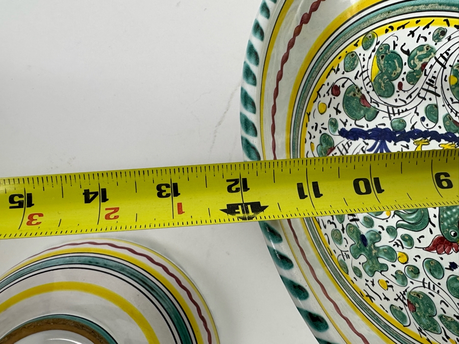 Hand Painted Italian Bowls Signed San Gimignano (1) 12R (3) 6R [Photo 10]