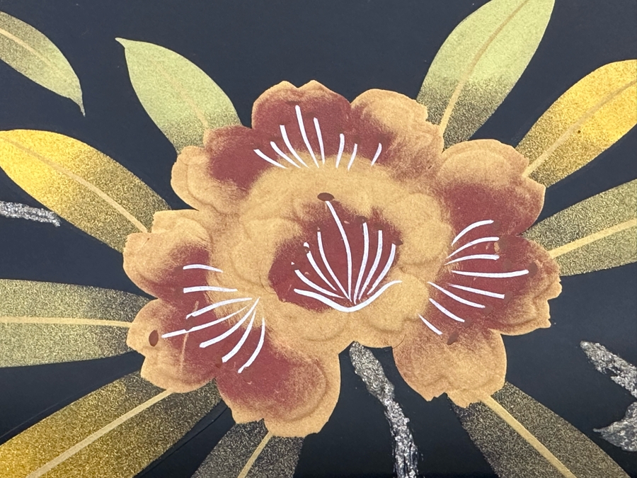 Signed Japanese Lacquer Inlaid Mother Of Pearl Plate [Photo 6]