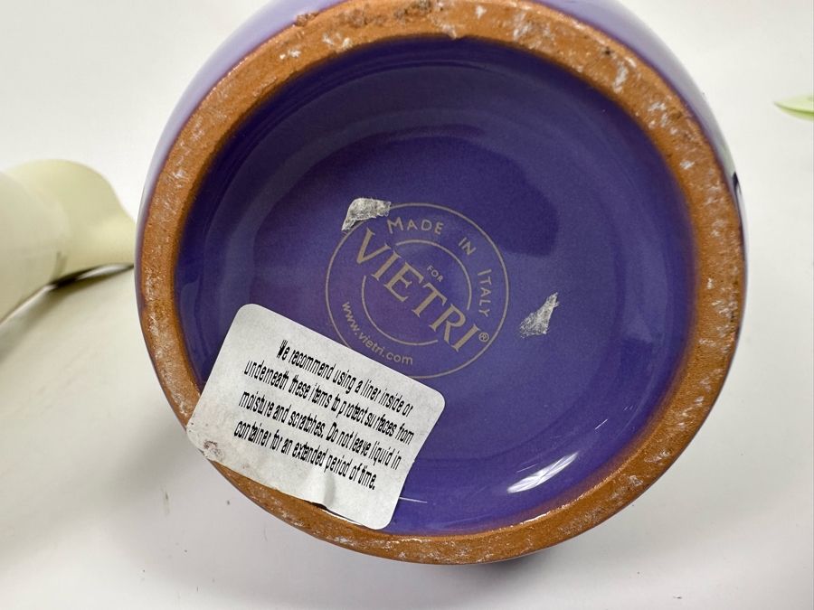 Pair Of Ceramic Pitchers Made In Italy For Vietri 16H And 14H