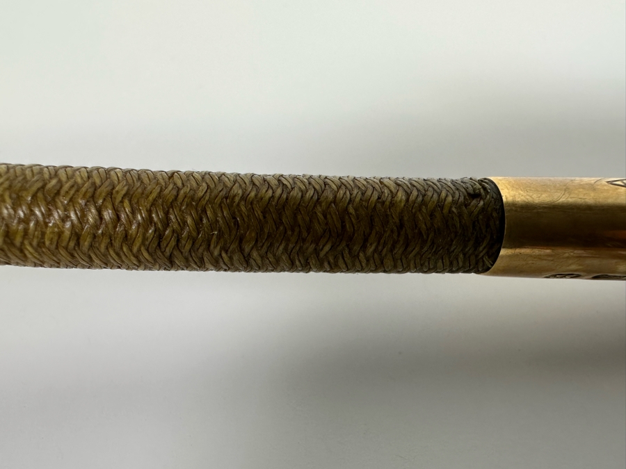 Rare Antique Horse Riding Crop Whip With 625 15K Gold Ornamentation Assayed In London England Signed J. S. 23L [Photo 16]
