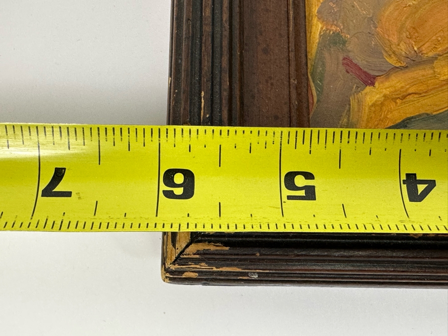 Peter Sylvada (1964-2021, American) Original Abstract Miniature Painting Signed On Back 3.5 X 4.5 Framed 6 X 7 [Photo 10]