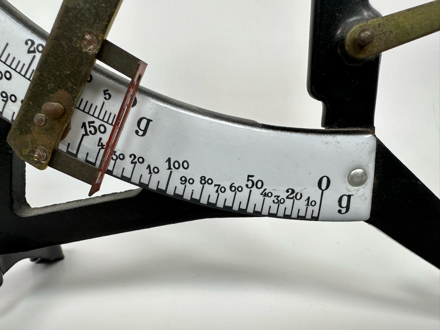 Vintage Portable Postal Scale With Adjustable Pendulum Used To Switch Between Two Enamel Scales (0-100g Or 0-500g) [Photo 11]