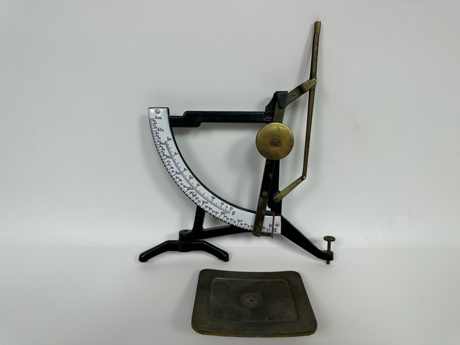 Vintage Portable Postal Scale With Adjustable Pendulum Used To Switch Between Two Enamel Scales (0-100g Or 0-500g) [Photo 16]