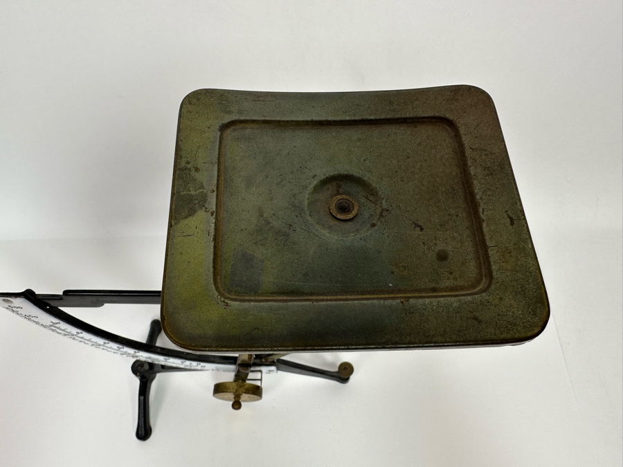Vintage Portable Postal Scale With Adjustable Pendulum Used To Switch Between Two Enamel Scales (0-100g Or 0-500g) [Photo 8]