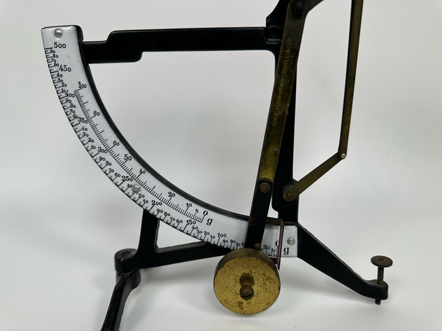 Vintage Portable Postal Scale With Adjustable Pendulum Used To Switch Between Two Enamel Scales (0-100g Or 0-500g) [Photo 7]