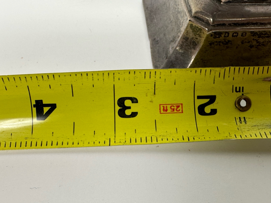 Antique English Hallmarks Weighted Sterling Silver Candleholder 2.5W X 2.5H [Photo 9]