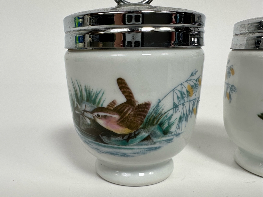 Pair Of Royal Worcester Egg Coddlers With Bird Designs [Photo 4]