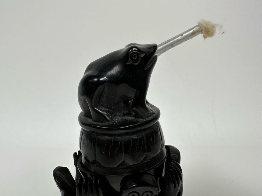 Hand Carved Wooden Indonesian Oil Lamp 2.5W X 6.5H [Photo 6]