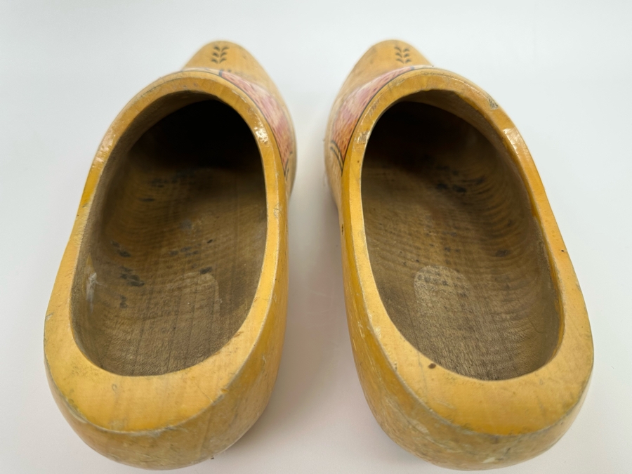 Authentic Dutch Wooden Shoes Clogs From The Netherlands 13L Size 10 [Photo 8]