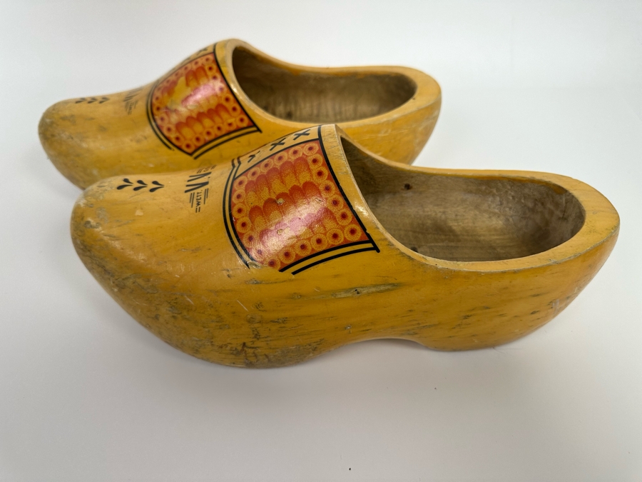 Authentic Dutch Wooden Shoes Clogs From The Netherlands 13L Size 10 [Photo 4]