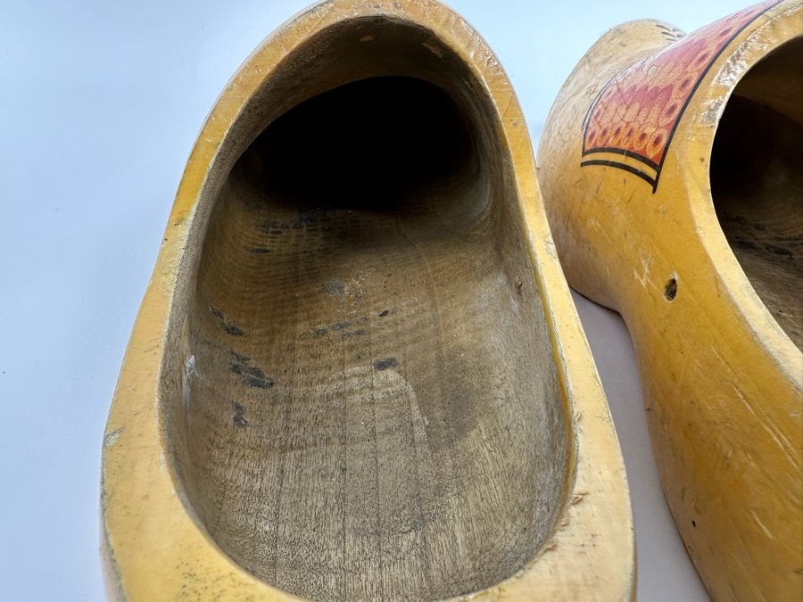 Authentic Dutch Wooden Shoes Clogs From The Netherlands 13L Size 10 [Photo 9]