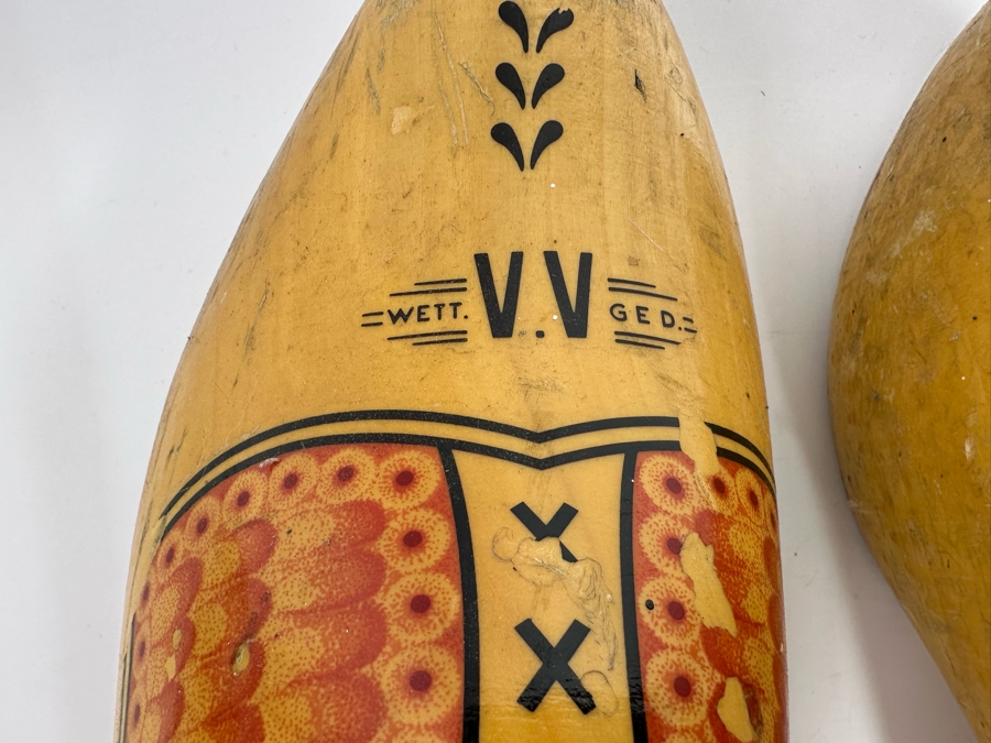 Authentic Dutch Wooden Shoes Clogs From The Netherlands 13L Size 10 [Photo 11]