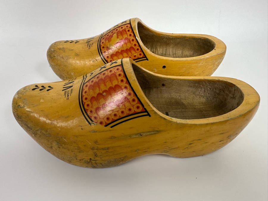 Authentic Dutch Wooden Shoes Clogs From The Netherlands 13L Size 10 [Photo 5]