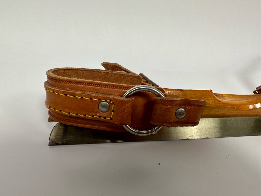 Antique Dutch Wooden Strap-On Ice Skates With Steel Blades N.V. FA G. S. Ruiter Akkrum 17L [Photo 10]