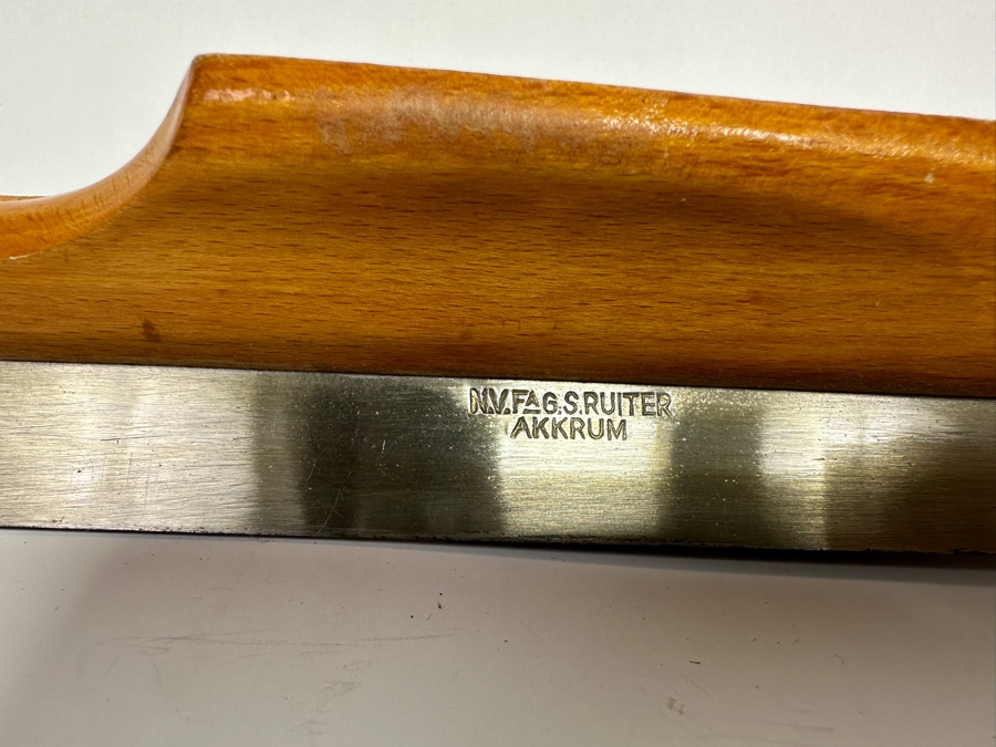 Antique Dutch Wooden Strap-On Ice Skates With Steel Blades N.V. FA G. S. Ruiter Akkrum 17L [Photo 9]