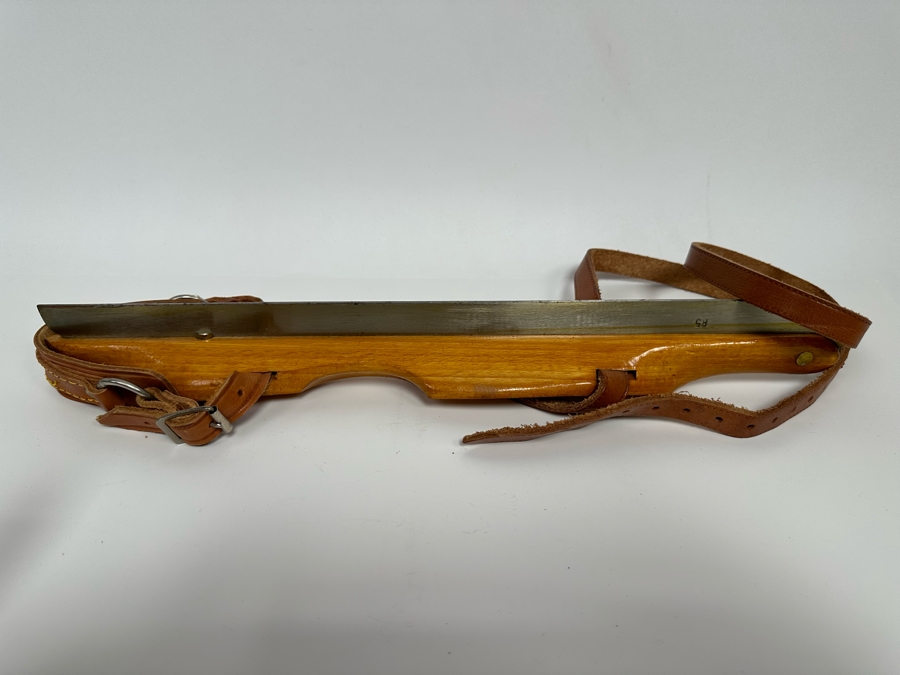 Antique Dutch Wooden Strap-On Ice Skates With Steel Blades N.V. FA G. S. Ruiter Akkrum 17L [Photo 11]