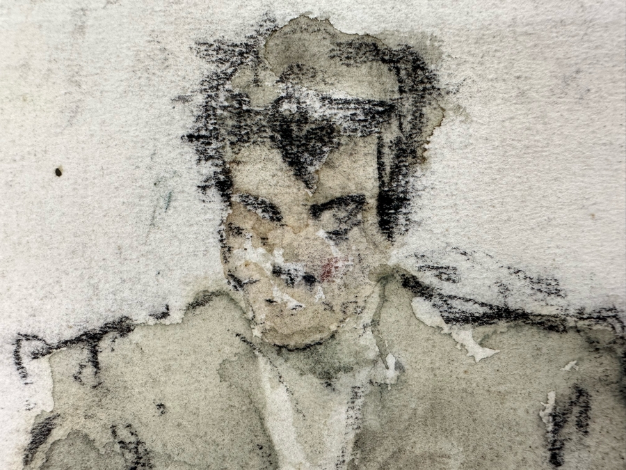 Joseph Teixeira De Mattos (1892-1971, Netherlands) Original Drawing On Paper - Provenance On Back From Wife (M.J.J. Kessler) Of Jean Baptiste August Kessler Who Started The Royal Dutch Petroleum Co Which Is Now Shell Oil Dated 1962 Port Bou 10.5 X 12.5 [Photo 8]