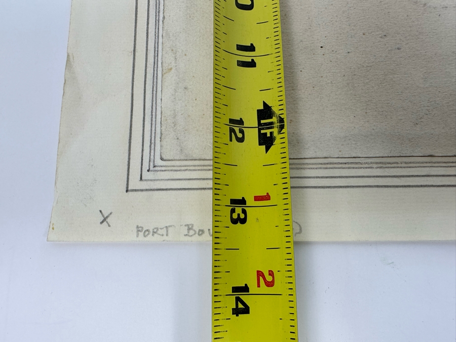 Joseph Teixeira De Mattos (1892-1971, Netherlands) Original Drawing On Paper - Provenance On Back From Wife (M.J.J. Kessler) Of Jean Baptiste August Kessler Who Started The Royal Dutch Petroleum Co Which Is Now Shell Oil Dated 1962 Port Bou 10.5 X 12.5 [Photo 21]