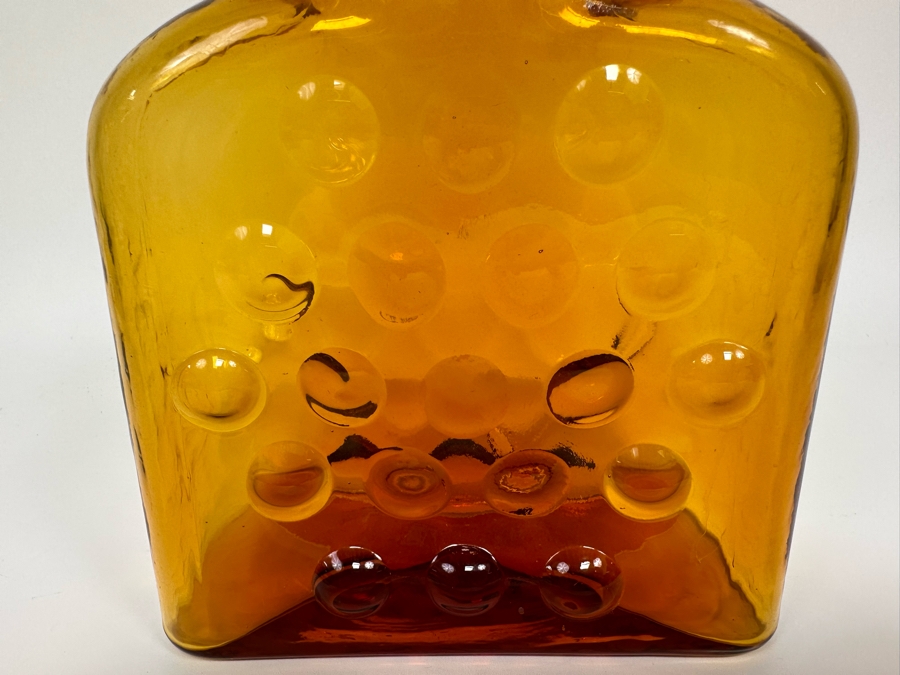 Vintage Blenko Glass Hobnail Double Spout Pitcher Water Jug Carafe 8H [Photo 4]