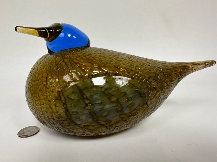 Oiva Toikka (Finland) Art Glass Bird Dotterel By Iittala 8.5W X 4.5D X 5H [Photo 5]