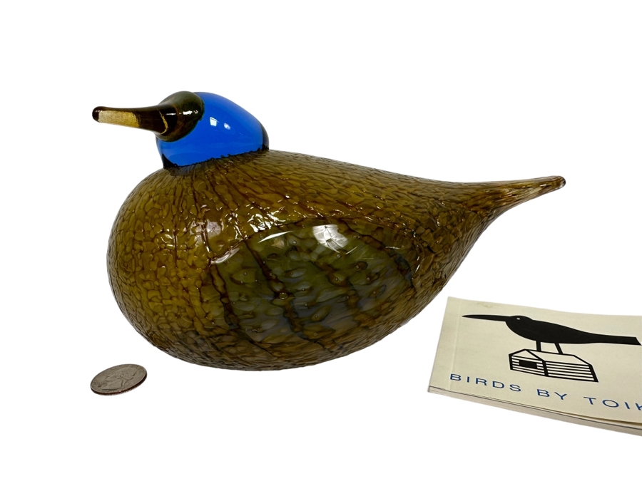 Oiva Toikka (Finland) Art Glass Bird Dotterel By Iittala 8.5W X 4.5D X 5H [Photo 2]